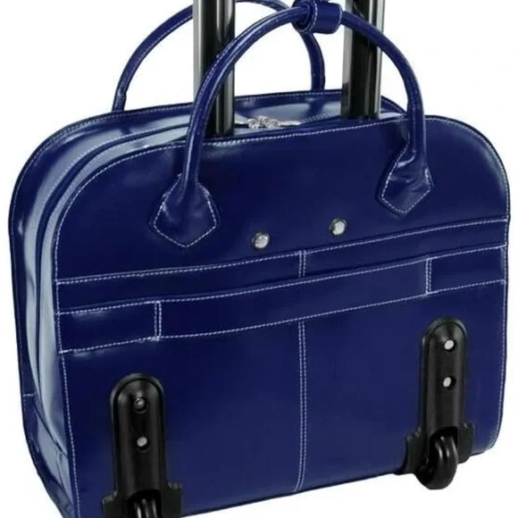 McKlein Sleek Navy Women's Laptop Bag PRELOVED - Picture 3 of 6